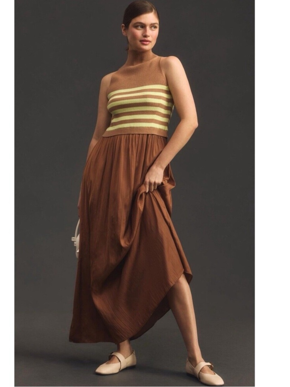 Anthropologie Thea Sleeveless Twofer Maxi Dress Size Medium